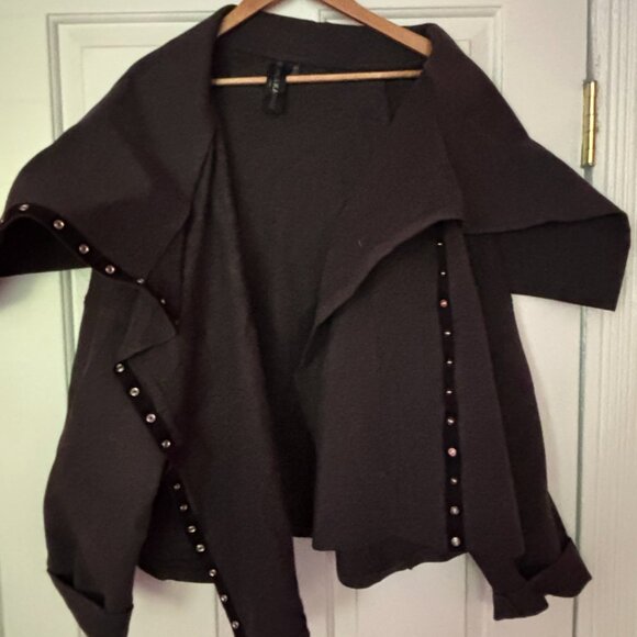 Norma Kamali OVERSIZED SIDE SNAP JACKET Sz M - Picture 6 of 7